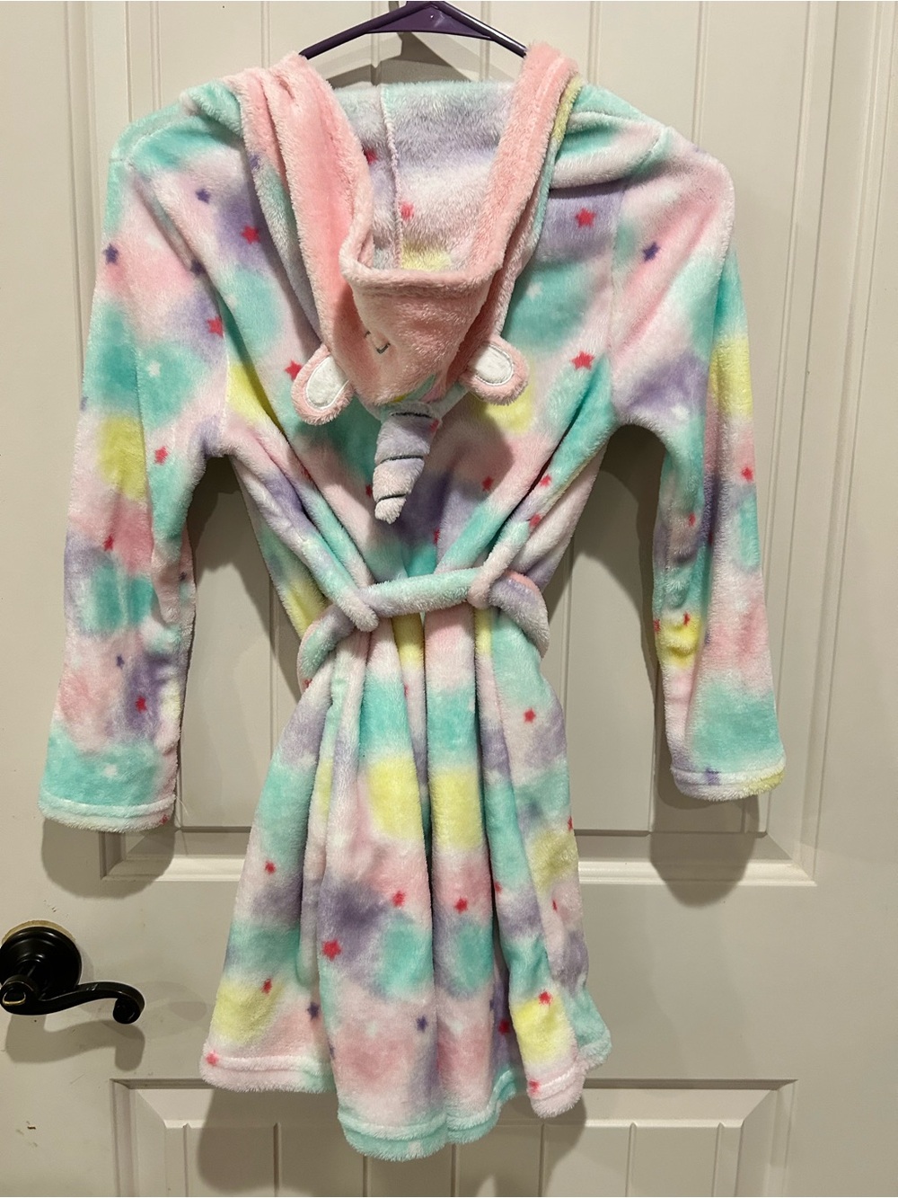 Pastel Unicorn Hooded Kids Robe - Pink, Mint, Yellow, Lavender